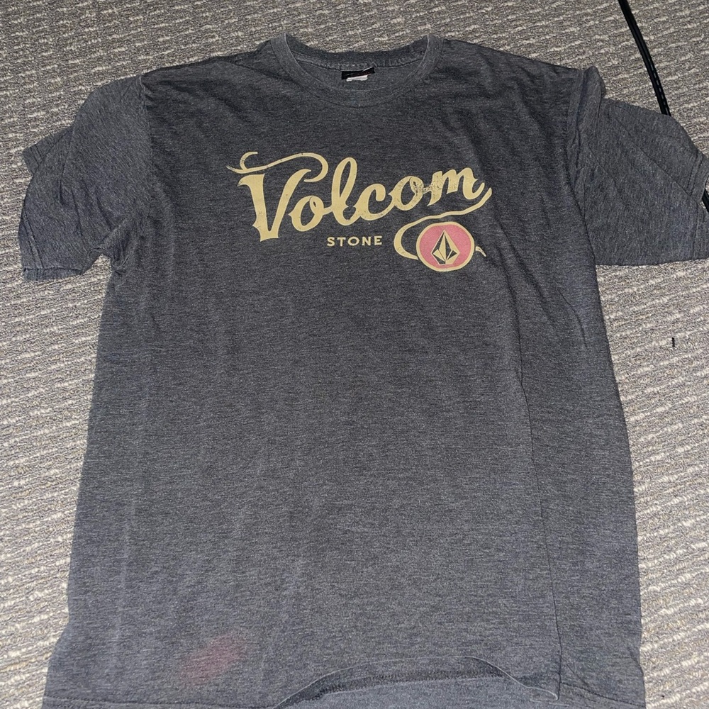 Volcom Charcoal Tee with Logo